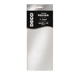 Carta velina 50 x 76 cm 20 gr argento — 91223 | Ecotempo