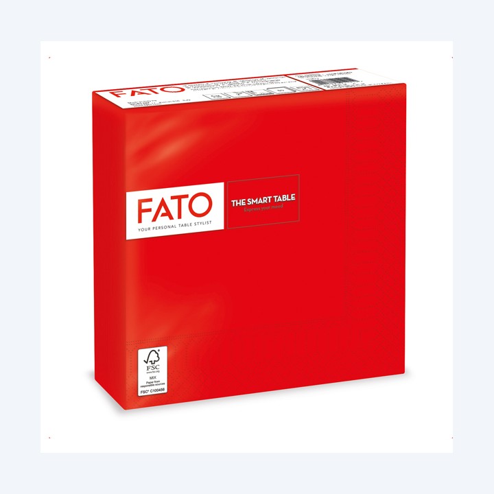 Tovagliolo carta 33 x33 cm 2 veli rosso — 91348 | Ecotempo