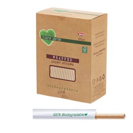 Cannucce kraft imbustate bio 21 cm — 91387 | Ecotempo