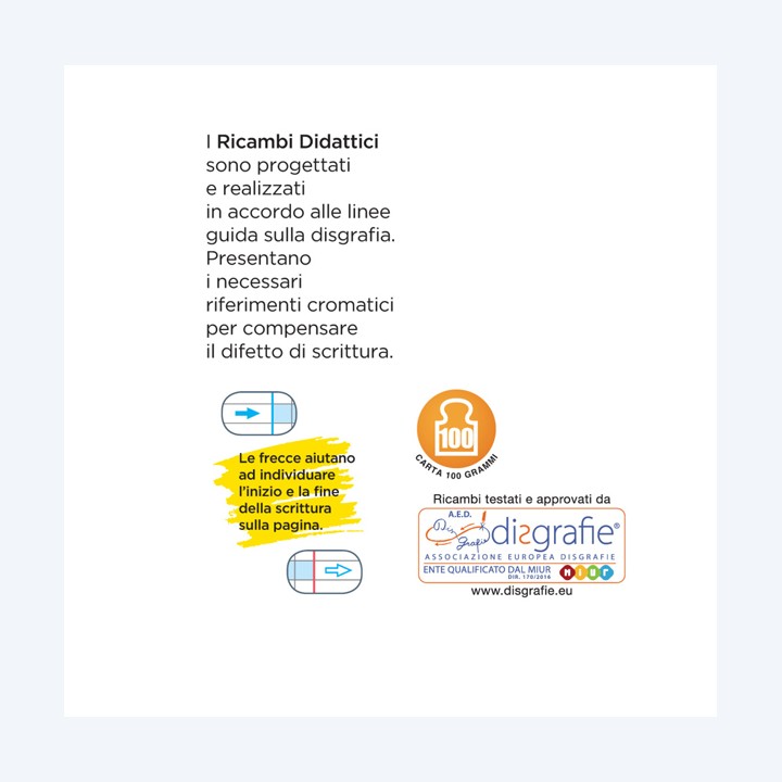 Ricambi didattici forati A4 5 mm+ 100 — 91406 | Ecotempo