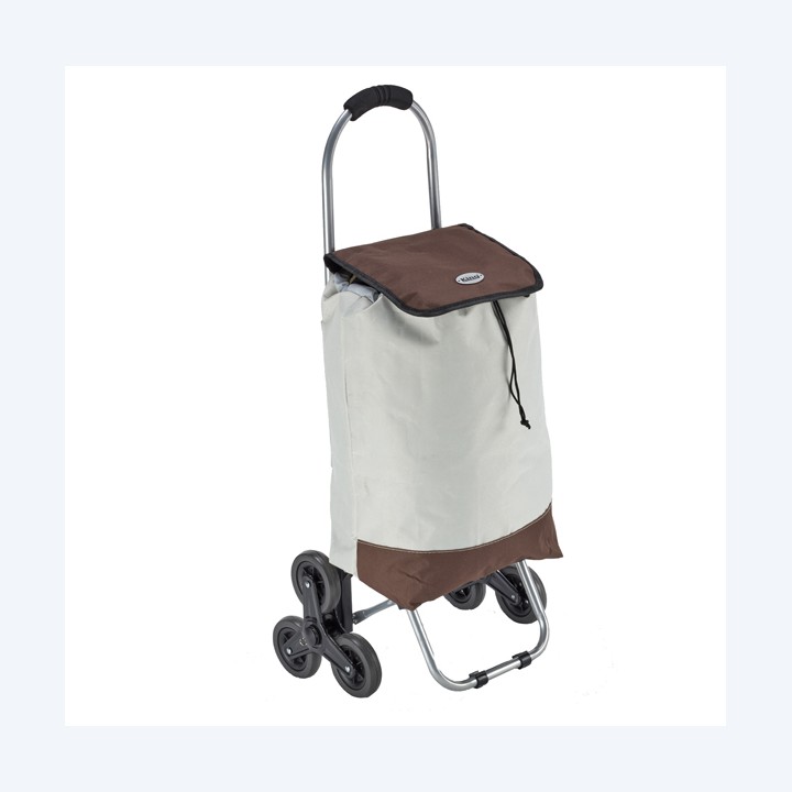 Trolley spesa Trio 25 L beige / noce King Collection | Ecotempo