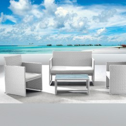 Salotto Valencia nero/bianco Garden — 91668 | Ecotempo