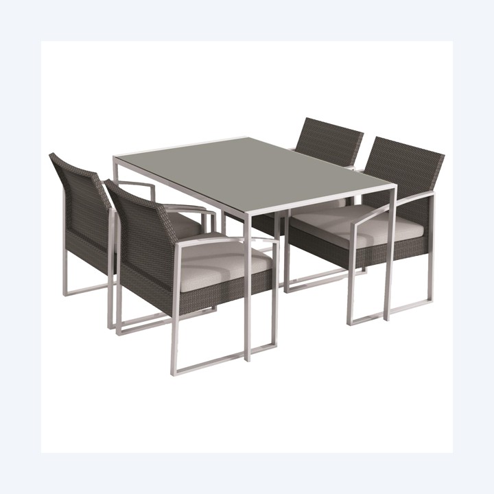 Set pranzo Bilbao nero/grigio Garden — 91674 | Ecotempo