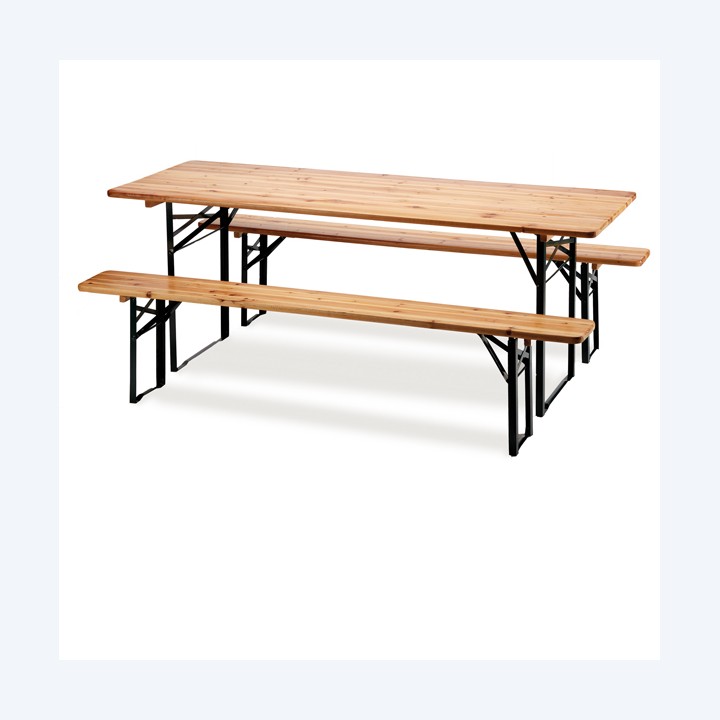 Set birra pieghevole legno/verde scuro — 91686 | Ecotempo