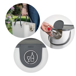 Pattumiera Albula 25 L grigio antracite Rotho | Ecotempo