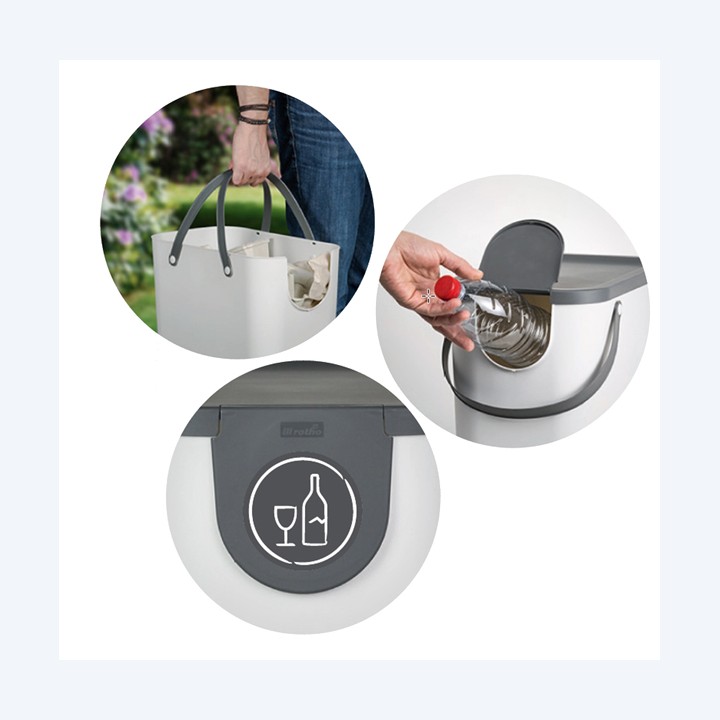 Pattumiera Albula 40 L cappuccino Rotho | Ecotempo