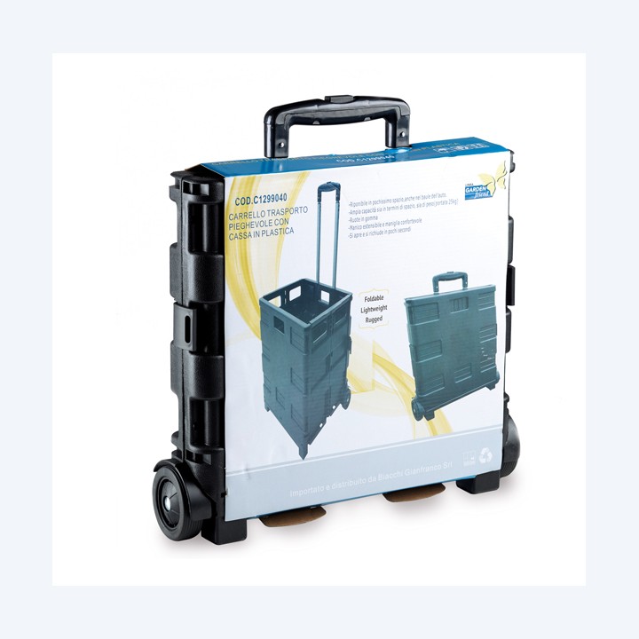 Carrello pieghevole con cassa in — 91897 | Ecotempo