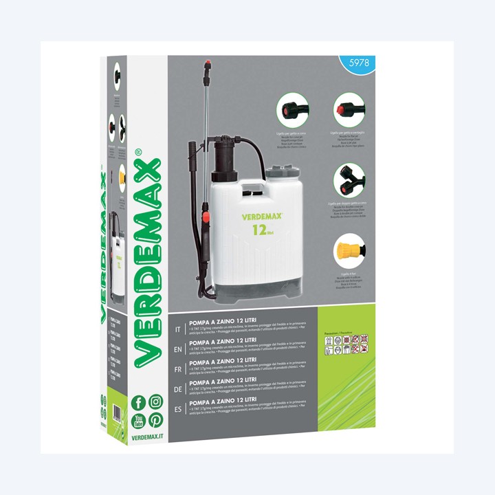 Pompa a zaino meccanica 12 L Verdemax | Ecotempo