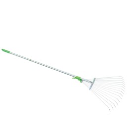 Scopa regolabile per erba e foglie metallo Verdemax | Ecotempo