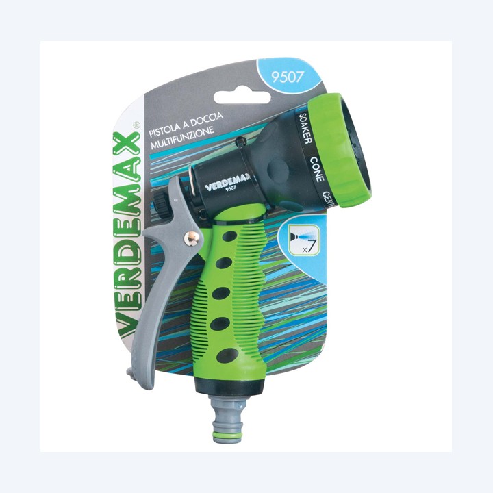 Pistola a doccia 7 getti plastica Verdemax | Ecotempo