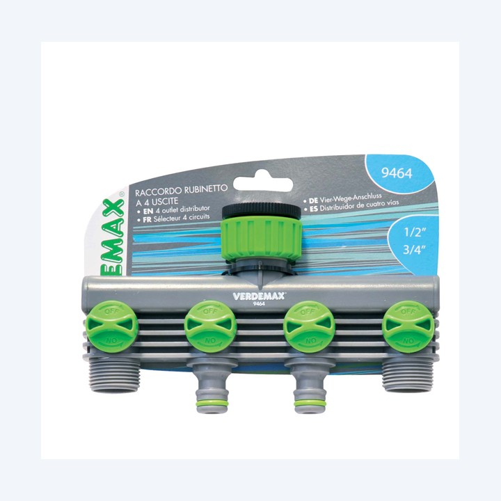 Raccordo rubinetto 4 uscite Verdemax | Ecotempo