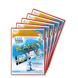 Tasca a L con retro magnetico A4 rosso — 92161 | Ecotempo