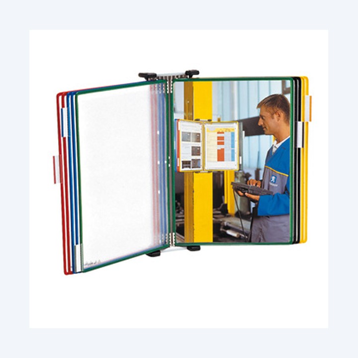 Kit leggio da muro 10 buste A3 metallo multicolor Djois | Ecotempo