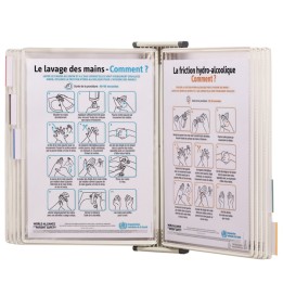 Leggio antibatterico da muro 10 buste A4 bianco Djois | Ecotempo