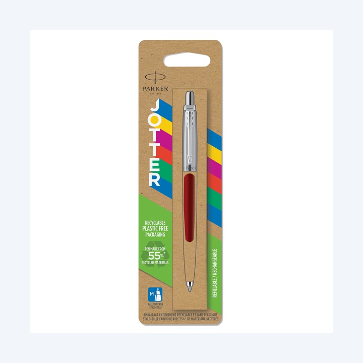 Penna sfera Jotter Original punta M fusto rosso Parker | Ecotempo