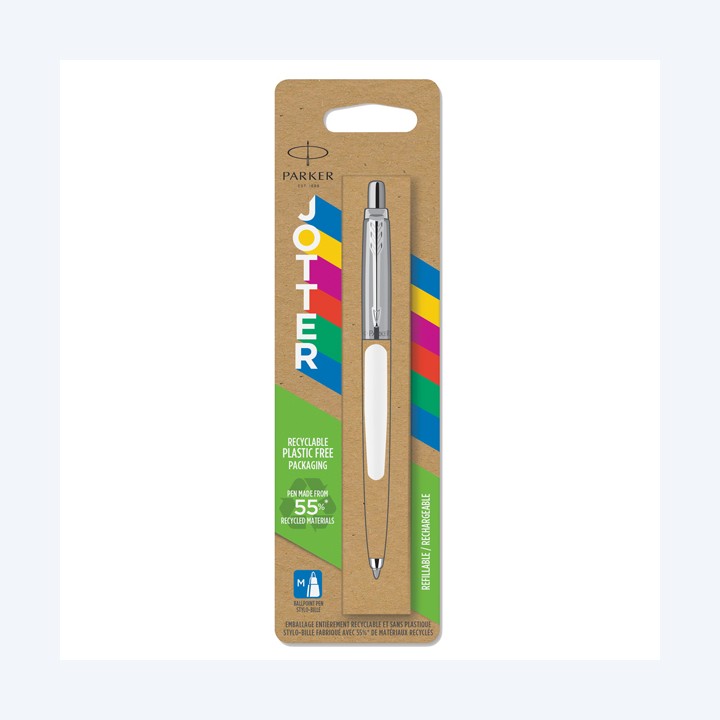 Penna sfera Jotter Original punta M fusto bianco Parker | Ecotempo