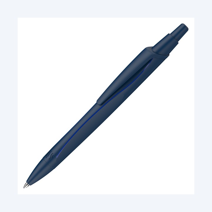 Penna a sfera a scatto Reco punta media blu Schneider | Ecotempo