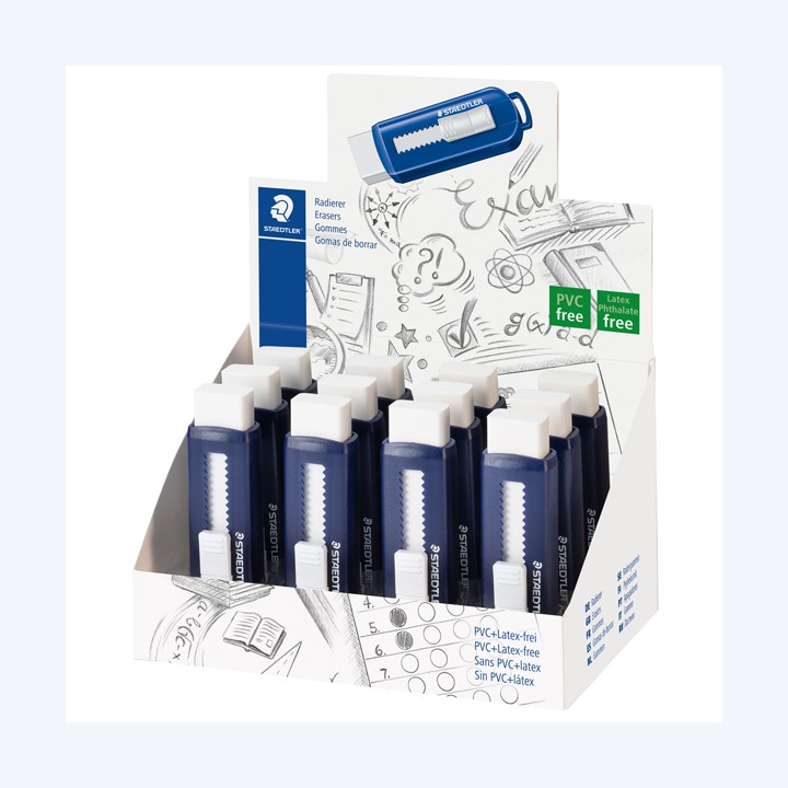 Gomma a scorrimento Eraser involucro blu Staedtler | Ecotempo