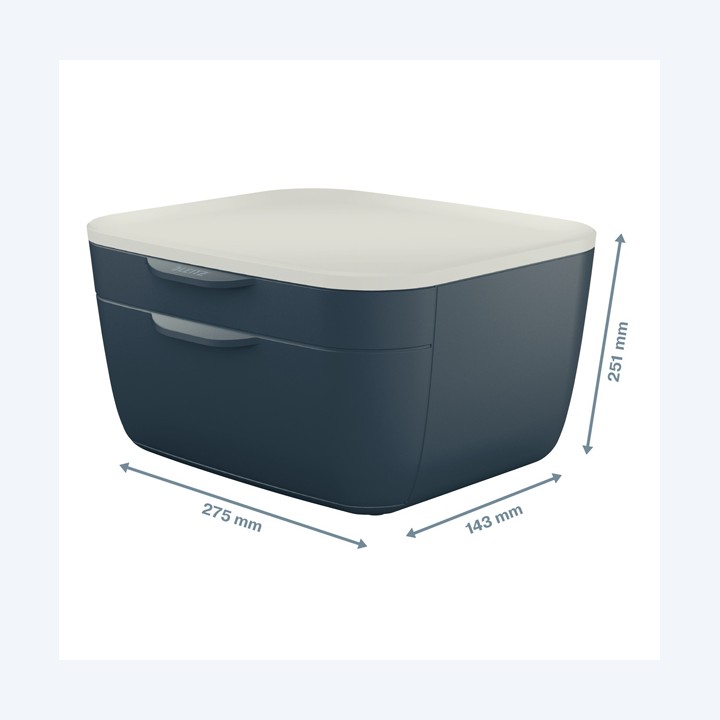 Cassettiera Cosy 2 scomparti grigio Leitz | Ecotempo