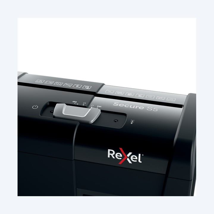 Distruggidocumenti Secure S5 taglio a strisce Rexel | Ecotempo