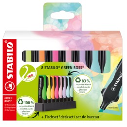 Evidenziatore Stabilo Green Boss punta — 92825 | Ecotempo