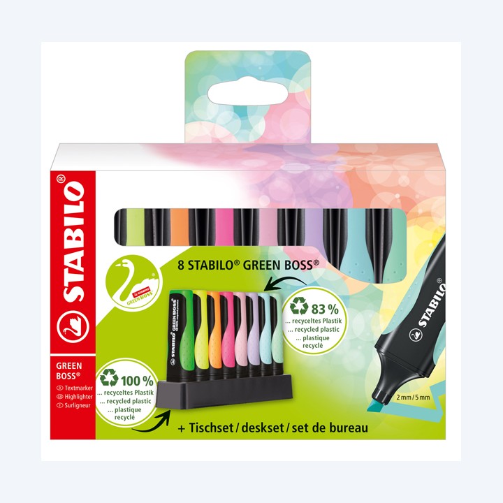 Evidenziatore Stabilo Green Boss punta — 92825 | Ecotempo