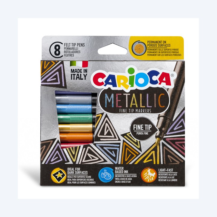 Pennarelli Metallic punta fine colori — 92942 | Ecotempo