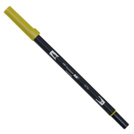 Pennarello Dual Brush N076 green ochre Tombow | Ecotempo