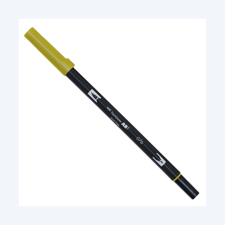 Pennarello Dual Brush N076 green ochre Tombow | Ecotempo