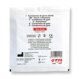 Busta di garza compressa sterile 10 x 10 cm PVS | Ecotempo