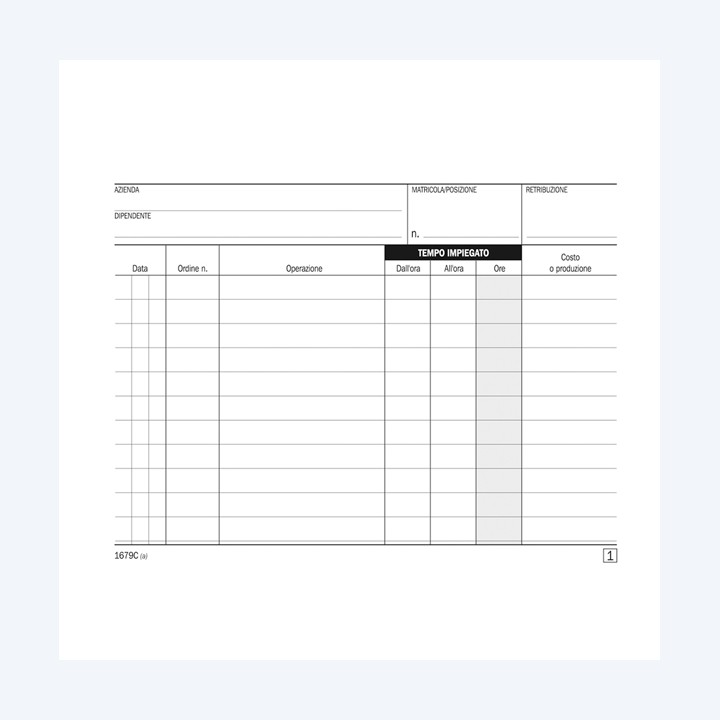 Blocco rapporto lavori 50/2 copie — 93656 | Ecotempo