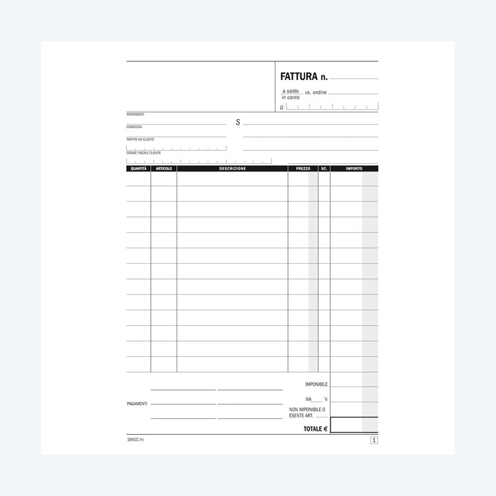 Blocco fatture ad 1 aliquota 50/2 — 93664 | Ecotempo
