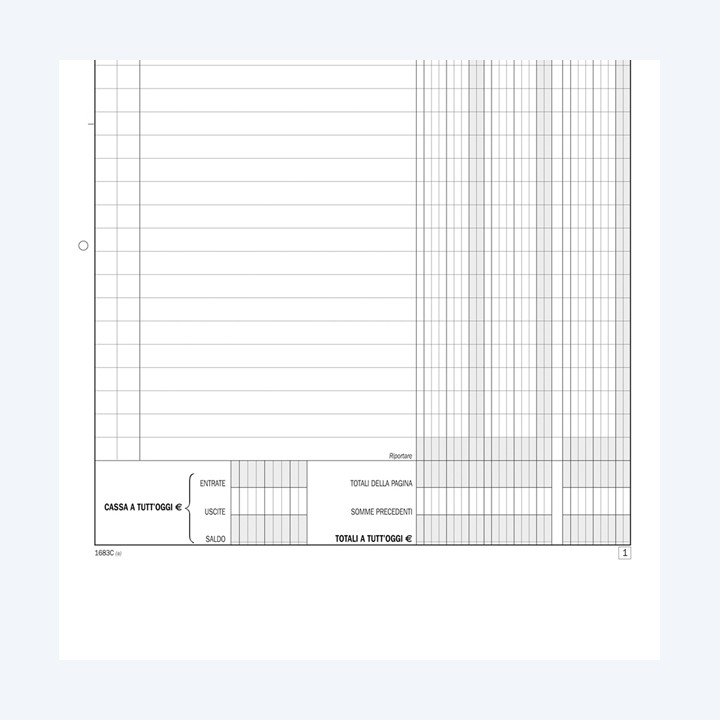 Blocco entrate/uscite extra cassa 50/2 — 93665 | Ecotempo