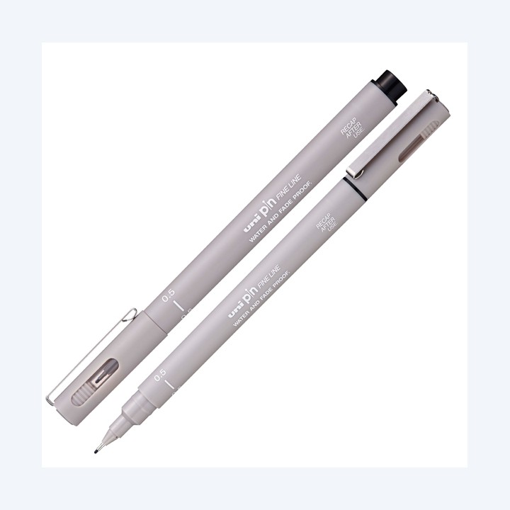Pin fineliner punta 0.5 mm grigio chiaro Uni Mitsubishi | Ecotempo