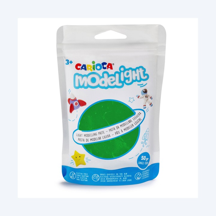 Pasta Model Light 50 gr verde Carioca | Ecotempo