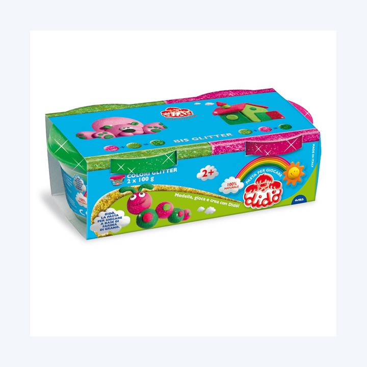DIDO Pasta Glitter 100gr magenta/verde — 94002 | Ecotempo