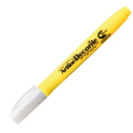 Marcatore Decorite punta pennello giallo Artline | Ecotempo