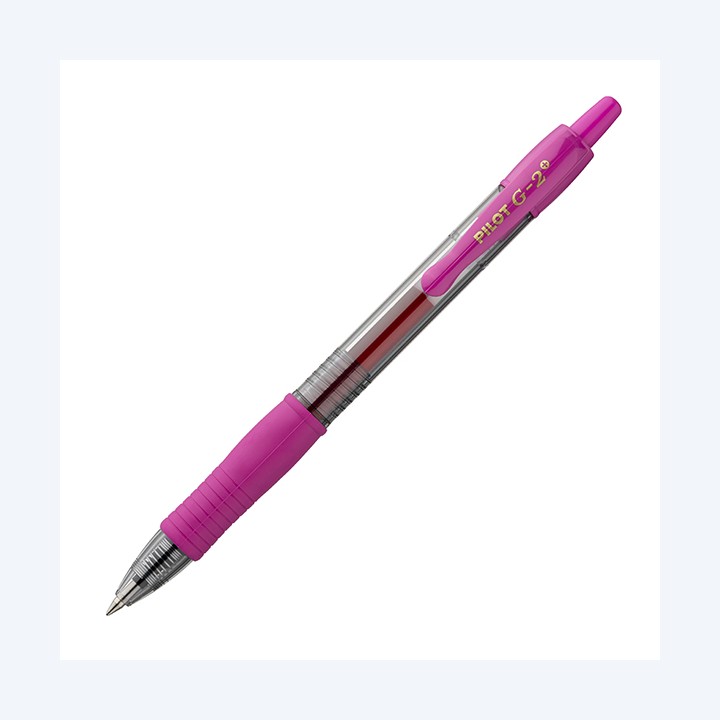 Roller gel a scatto G-2+ punta 0,7mm rosa Pilot | Ecotempo