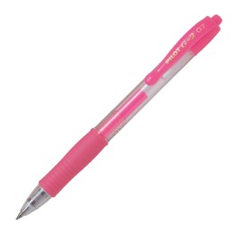 Roller gel a scatto G-2 punta 0,7mm rosa neon Pilot | Ecotempo