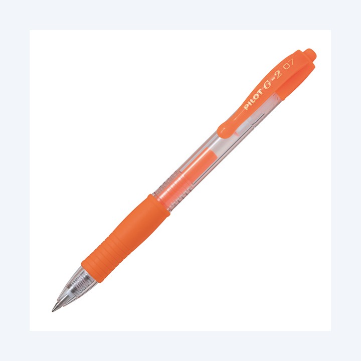 Roller gel a scatto G-2 punta 0,7mm arancio neon Pilot | Ecotempo