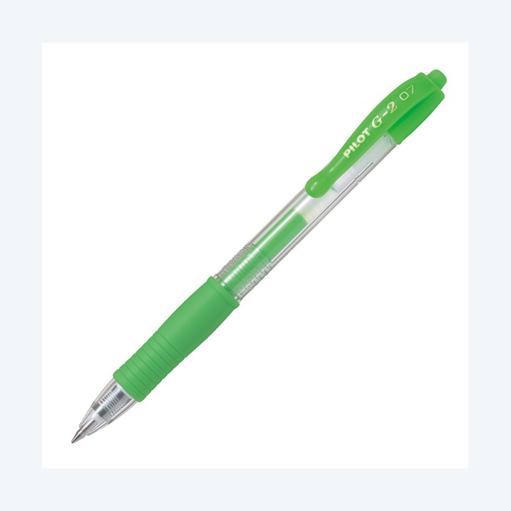 Roller gel a scatto G-2 punta 0,7mm verde neon Pilot | Ecotempo
