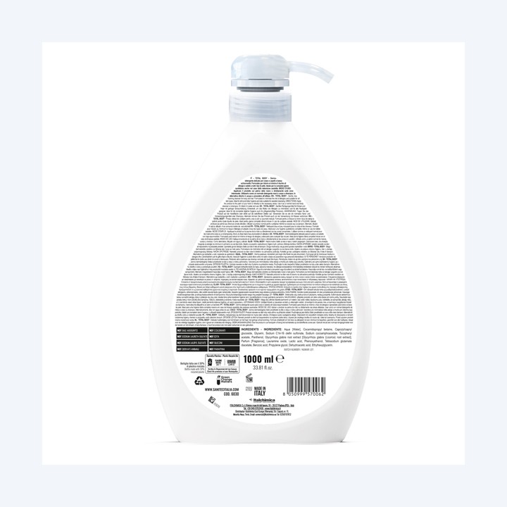 Sapone Total Body con glicerina dispenser 1 L Sanitec | Ecotempo