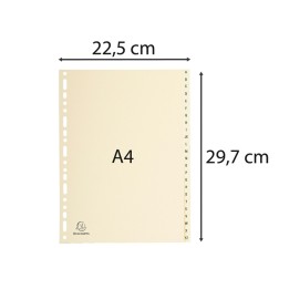 Separatori 24 tasti A-Z cartoncino A4 avorio Exacompta | Ecotempo