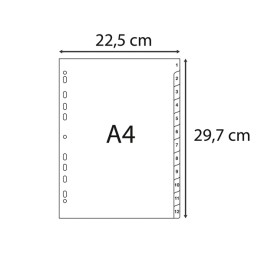 Intercalare numerico PP riciclato A4 12 — 94273 | Ecotempo