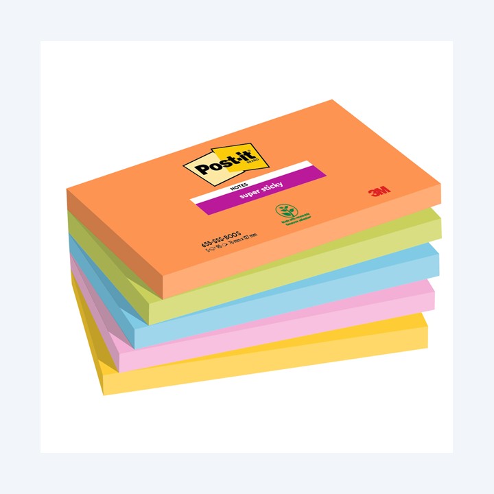 Blocco Post-it Super Sticky 655-5SS-OAS — 94364 | Ecotempo