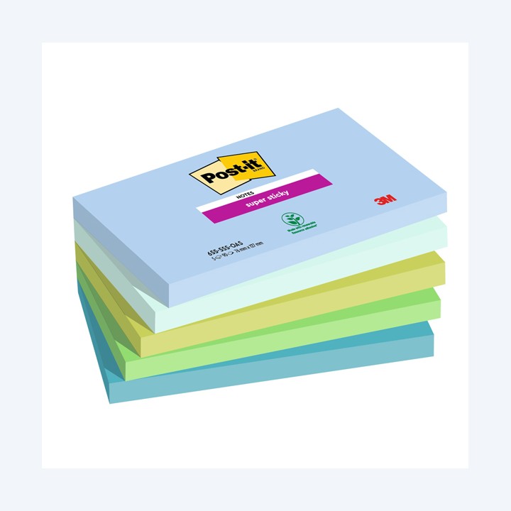 Blocco Post-it Super Sticky 655-5SS — 94366 | Ecotempo