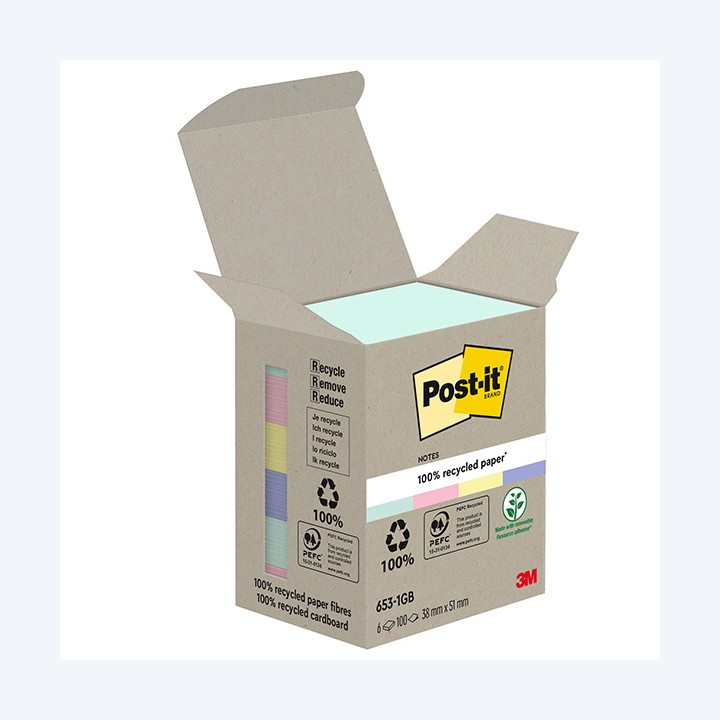 Blocco Post-it in carta riciclata — 94384 | Ecotempo