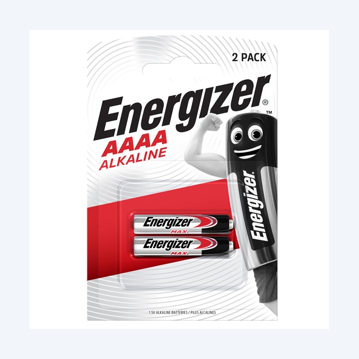Pila AAAA 1,5V LR61 Max Energizer blister 2 pezzi | Ecotempo