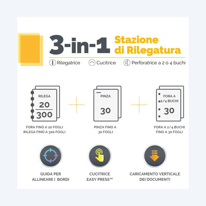 Rilegatrice 3 in1 Lyra Fellowes | Ecotempo