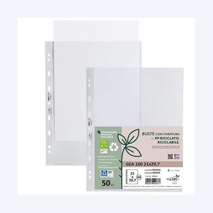 Buste forate Gea 100 PP riciclato — 94529 | Ecotempo